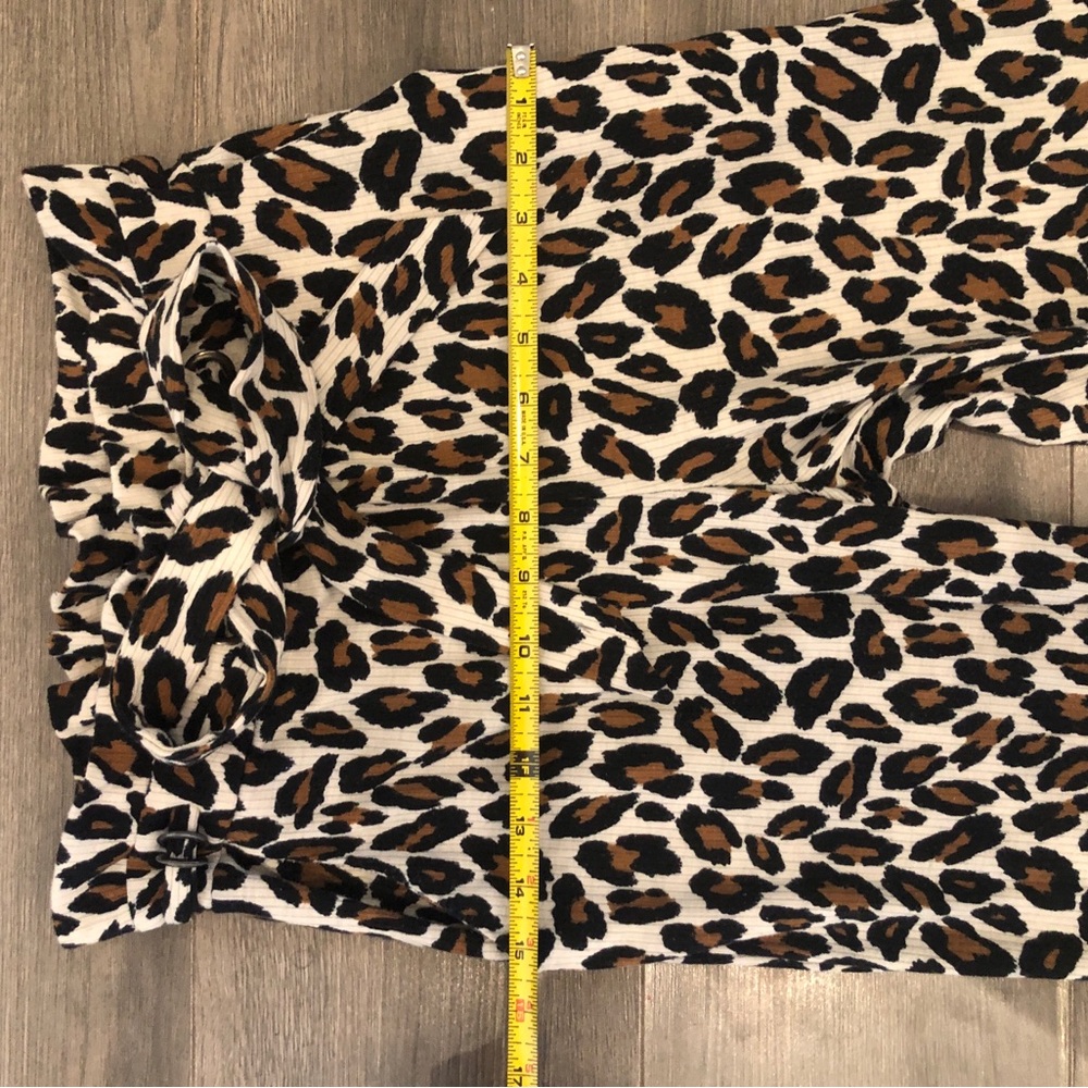 Day Trip‎ Small Ribbed Leopard Print Paperbag Pant - Picture 3 of 7